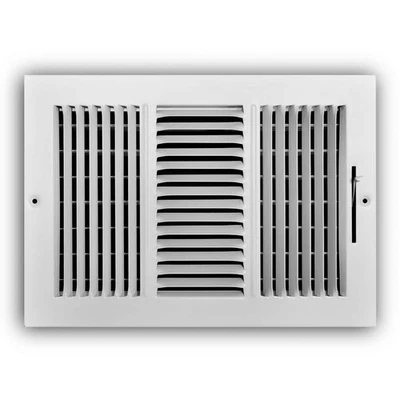 12 pulgadas X 8 pulgadas Registro de pared/techo de acero de 3 vías en blanco-E103M12X08 Foto 1 de 4