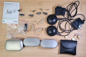 Phonak Brio R 2 Pairs of Hearing Aids & Case & Other Accessories  - Picture 1 of 16