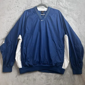 Chaqueta cortavientos vintage Nike para hombre XL azul central Swoosh suéter años 90 Y2K - Imagen 1 de 13