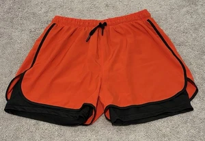 Rote sportliche gefütterte Laufshorts für Herren Größe Small 26 x 5 **ohne Größenetikett** - Bild 1 von 6