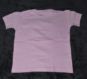 100% Organic Cotton Kids T Shirt Plain Pink Short Sleeve Sized- 6 Years 5-pack - Picture 1 of 4