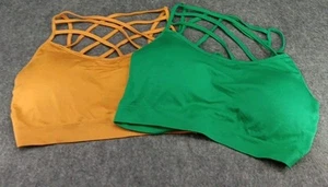 Zenana Outfitters Set Of 2 Sports Women's 1x/2x Green Mustard Stretch Pull over - Picture 1 of 9