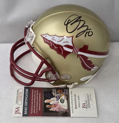 DERRICK BROOKS Signed Mini Helmet-HOF-BUCCANEERS-FLORIDA STATE-JSA - Image 1 of 4
