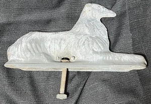 Vintage Cast Aluminum Wolf Hound Collie Borzoi Dog Gate Fence Topper HURRICANE - Picture 1 of 11