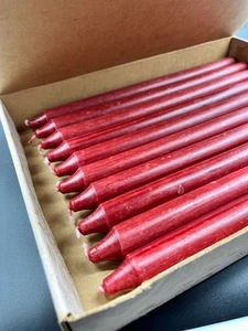 Vintage feine handgegossene Spitzkerzen in Box Set 10 Urlaub Tisch 11" Kerzen - Bild 1 von 4