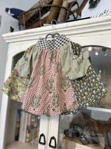Matilda Jane Serendipity Calico Gabbi Twirly Patchwork Floral Skirt Girls Size 8 - Picture 1 of 11