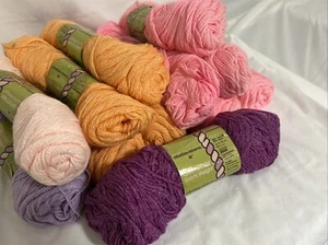 Columbia Minerva Glimmer Sports Weight 60% Cresian 40% Nylon Yarn Lot Of 12 - Picture 1 of 8