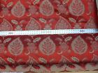 5.75Y SCALAMANDRE OLD WORLD WEAVERS SILK LEAVES RUSSET RED FOLIAGE LAMPAS RT$216