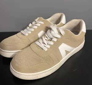 MIA Women’s suede Sneakers Casual Shoes Beige / white Sz 10 - Picture 1 of 7