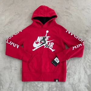 Air Jordan Nike Junior Hoodie Boys Small 8-10 years Gym Red Jumpman Logo NWT - Picture 1 of 10
