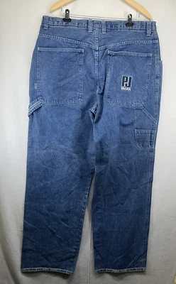 Pantalones de mezclilla holgados PJ Mark descoloridos pierna ancha holgados vintage años 2000’s Y2K para hombre talla 40x33 Foto 1 de 4