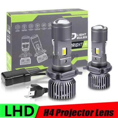 2X H4 Mini Bi-LED Proyector Lente Hi-Lo Universal Faro Retrofit 100W 50000LM Foto 1 de 4