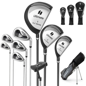 9 PCS Men's Complete Golf Club Set Right Handed w/ 460cc Alloy Driver Irons - Picture 1 of 10