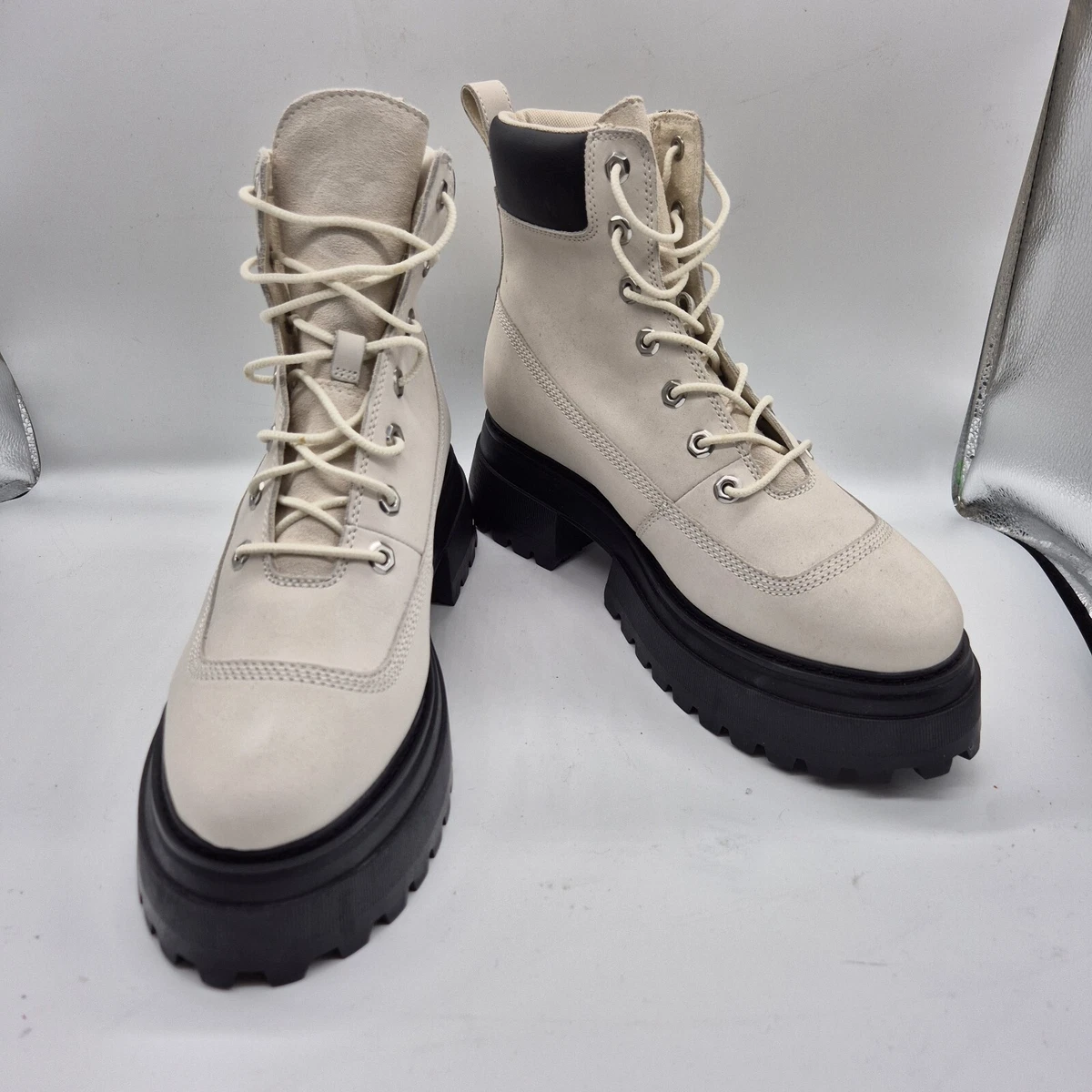 Timberland White Mid (2-2.9 in) Heel Height Boots for Women for