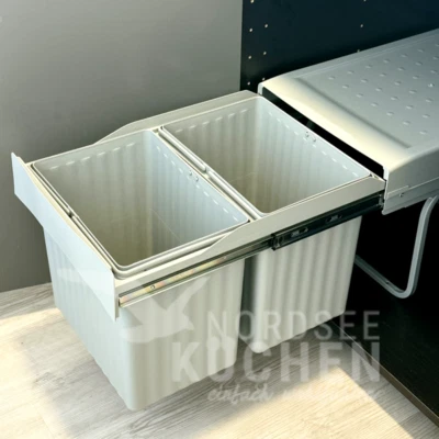 Concepto ROTA-RS Duo 40-2 Abfall Sammler Müll Küche Büro Kunststoff Grau - Bild 1 von 4