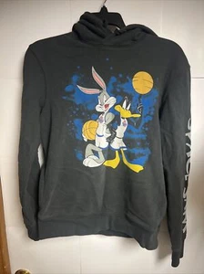 Mens Space Jam Hoodie, Black, Heavy Sweatshirt - Size XS - Picture 1 of 3