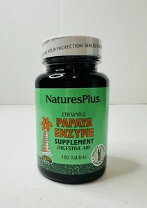 Nature's Plus, Chewable Papaya Enzyme Supplement, 180 Tablets, Exp. 02/2027 - Picture 1 of 4