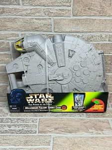 Star Wars Millennium Falcon Carry Case + Action Figure 1998 Power Of The Force - Picture 1 of 10