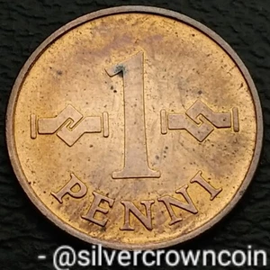 Finland 1 Penni 1965. KM#44. One Cent coin. Penny. Four joined loops. - Picture 1 of 7