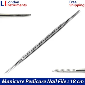TOE NAIL FILE DOUBLE ENDED SIDE EDGES Blacks INGROWN Chiropody Podiatry Tools CE - Foto 1 di 5
