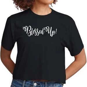 Camiseta gráfica recortada para mujer - Blessed Up - Imagen 1 de 36