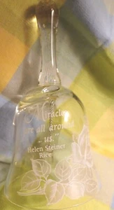 Vintage Glass Bell Miracles Are All Around Us Helen Steiner Rice - Picture 1 of 3