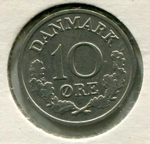 Foreign Coin - Denmark - 10 Ore (10 Øre) 1969 - Picture 1 of 2