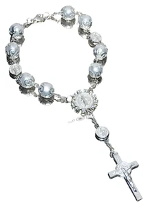 12 Comunion Bautizo Recuerdos Rosary Communion Rosary Favors Baptism Bracelet Wt - Picture 1 of 6