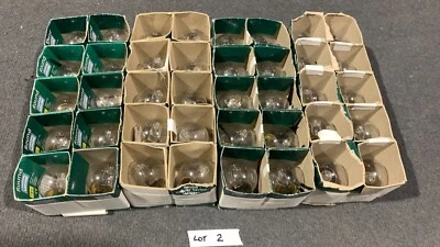 18w Halogen Golf Ball Lamp E27 Screw In x 40 Festoon Lamps Warm White Clear (2) - Image 1 of 4