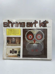 McCulla Crafts String Art Kit Fuzzy Owl Vintage 1976 MCM BOHO 16” X 20” NEW - Picture 1 of 3