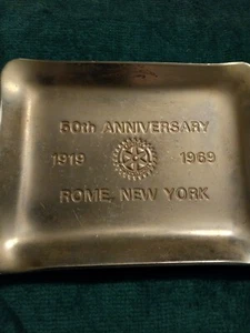 Vintage,klein,Rom,NY Rotary Intnl Schmucktablett:50th Anniversary 1919-1969 Selten! - Bild 1 von 2