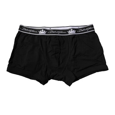 Roupa íntima DOLCE & GABBANA preta algodão stretch boxer regular IT3/EUA XS 70usd - Imagem 1 de 4