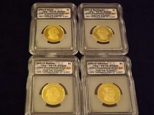 2007 -S    Presidents     4 Coin Set     Flag Label       ICG     PR 70 DCAM - Picture 1 of 2