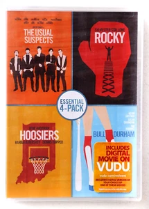 MGM:The Usual Suspects/Rocky/Hoosiers/Bull Durham Essential 4-Pack DVD Movie New - Picture 1 of 9