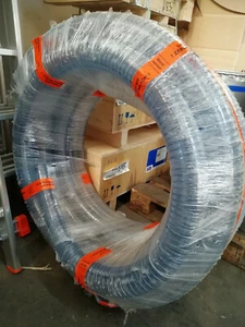 2 x 10 Meter PVC-Spiralschlauch 76 x 88 mm mit Drahtspirale transparent - Bild 1 von 3