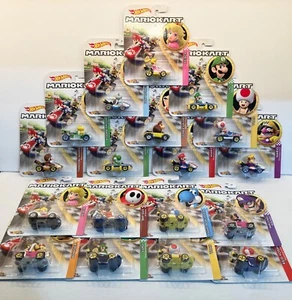 MARIO KART Hot Wheels MarioKart Character Cars Diecast Vehicles YOU CHOOSE New - Picture 1 of 21