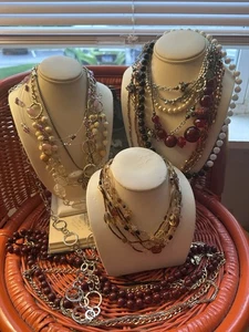 Vintage Jewelry Lot – 90s Bold Chunky Statement Accessories, Natural Color - Picture 1 of 7
