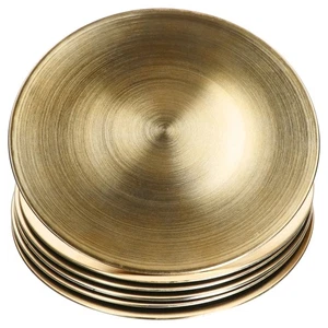 6x Platzteller Gold Ø33cm Dekoteller Kunststoff Weihnachten Accessoire - Bild 1 von 6