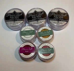 Lot of 7 Flower Soft Embossing Powders Various Colors - Unused - Picture 1 of 6