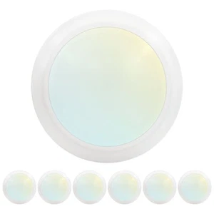 Luxrite 6 Inch LED Disk Lights 5CCT 2700K-5000K 1000LM Damp Rated 6-Pack - Picture 1 of 7