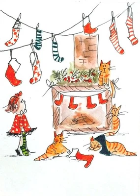 NEW! ACEO  original handmade watercolor portrait little girl, baby ,cats infancy - Image 1 of 4