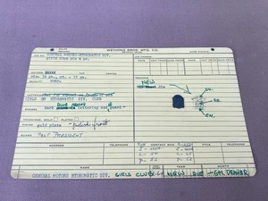 VTG 1964 GM Hydromatic Div. Girls Club Sales Record Card Pin Blank Badge Old - Picture 1 of 5