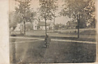 Lansing Michigan-Child In Front Of Farm House~1900S Bovee Real Photo Postcard