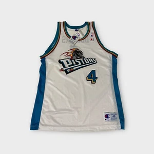 Rare White Champion Detroit Pistons Joe Dumars Jersey Men's 48 XL - Picture 1 of 8