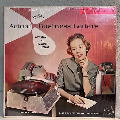 STENODISC - Actual Business Letters - Typing Practice - 12" Vinyl Record LP - VG - Image 1 of 4