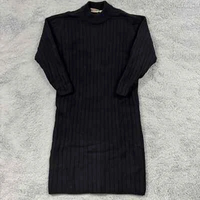 Vintage Liz Claiborne Sweater Dress Womens M Knit Lambswool Blend Mock Neck - Image 1 of 4