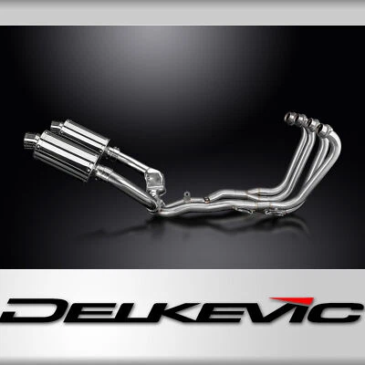 Honda CBR1000F FH-FX Hurricane 87-99 Full Exhaust 4-2 9" Oval Stainless Muffler — 第 1/4 张图片