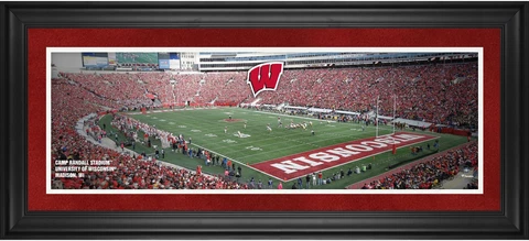 Wisconsin Badgers Framed 10x30 Camp Randall Stadium Panoramic Photo Cover