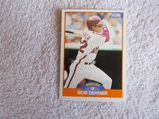 Score MLB 1989 "BOB DERNIER" #357 Philadelphia Phillies Trading Card n32