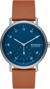 Skagen Kuppel or Riis Minimalist Men's Watch with Leather Band - Picture 1 of 7